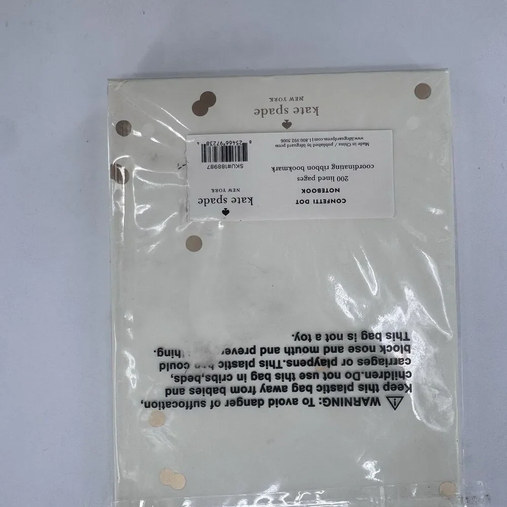 Kate Spade Confetti Dot Notebook 200 Pages Ribbon BM Sealed Fast Shipping